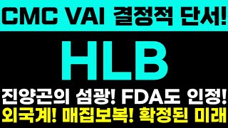 [#HLB 주가전망] CMC VAI 결정적 단서! 진양곤의 섬광! FDA도 인정! 외국계! 드디어 매집보복! 결국 확정된 미래 반증! 주주님들 정말 중요합니다!