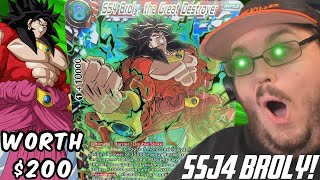 NEW SUPER SAIYAN 4 BROLY!!! (SECRET RARE) 🔥🔥🔥 VERMILION BLOODLINE BOOSTER BOX OPENING!!!