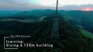 diving a 120m (390ft) building with the DJI FPV drone. Challenge accepted and done a trainingsvideo