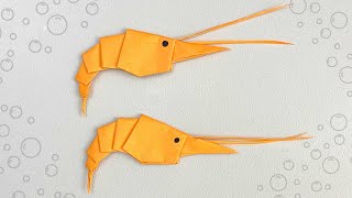 DIY ORIGAMI SHRIMP 🦐  / Paper Crafts For School / Paper Craft / Easy Origami / paper shrimp (prawns)