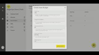 TrinityConnect | Eagle Eye - Data Budgets
