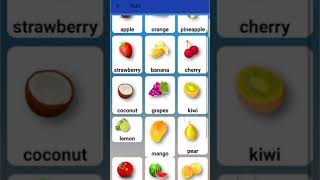 Fruit names for children |A for apple 🍎 kids abc alphabet | fruits name in english #shorts