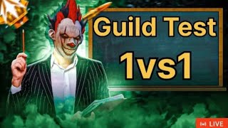 Live Guild test 1vs1 Day 4 🥳 Free fire max custom room win to redeem code