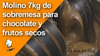 Molino de sobremesa para chocolate y frutos secos con muelas de piedra - 7 KG