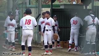 《中学硬式・新チーム》【６回表】　広島南ボーイズ 対 東広島リトルシニア　《2022年度・野村謙二郎杯１回戦》