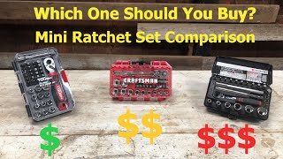 Mini ratchet set comparison. Craftsman vs. Wurth vs. Hypertough