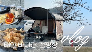 vlog. 태안 바다랑 캠핑장 / 태안 캠핑장 추천 / 4년째 사용중인 지프 데날리 대만족 / 바다가 보이는 깨끗한 캠핑장🏕️