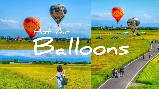 Beautiful Hot Air Balloons and Scenery in Yilan, Taiwan (Jun. 15, 2019)