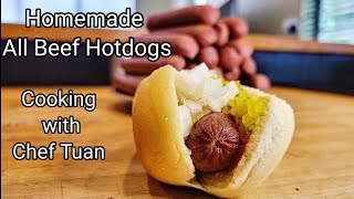 Homemade All Beef Hotdogs | Sausage Making 101 | #hotdogs #sausage