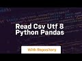 read csv utf 8 python pandas