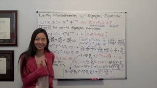 Constrained Optimization: Utility Maximization w/ the Lagrangian Expression