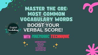 Master the GRE Most Common 25 Vocabulary Words  Boost Your Verbal Score! Last Minute GRE Words