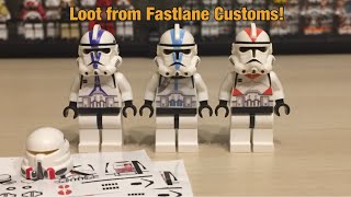 Custom UV printed classic LEGO clones from Fastlane Customs! 501st, light blue 327th and 212th!