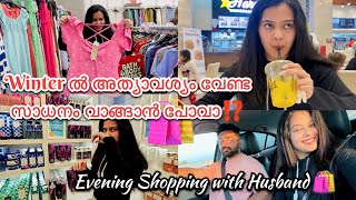 തണുപ്പിന് ഇത് എനിക്ക് അത്യാവശ്യാ🥶Shopping With Husband🛍️+Food🤤#couple #vlog #trending #minivlog