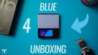 Samsung Galaxy Z Flip 4 Blue Unboxing + First Impressions: Awesome Refinements!