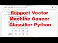 Support Vector Machine SVM Cancer Dataset Python Code / Machine Learning SVM Python