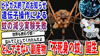 【2ch動物スレ】遺伝子操作による」蚊の減少実験」が失敗し副産物としてとんでもない蚊が誕生してしまう→ヒトカス終了のお知らせwwwww【なんj】