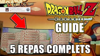 DRAGON BALL Z KAKAROT - COMMENT PRÉPARER 5 REPAS COMPLET (Groumet Trois Étoiles) GUIDE