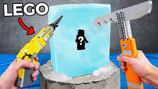 Giant ICE Block vs. LEGO TOOLS!