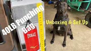 Everlast 40 Lbs. Heavy Punching Bag Kit (Unboxing \u0026 Set Up)