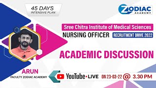 SREE CHITRA  INSTITUTE OF MEDICAL SCIENCES 2022 || ACADEMIC DISCUSSION ||  NURSING OFFICER  ||