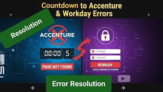 Countdown to Accenture- Page not found error. Workday- Invalid username or password. Resolution