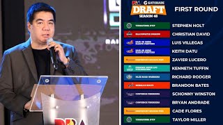 OFFICIAL First Round Draft Picks! l Lalakas ng mga Rookie ngayon! l PBA DRAFT 2023