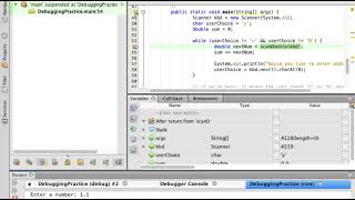 Debugging: #3: Using "step into" and "Continue"