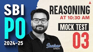 SBI PO Reasoning 2024 | Mock Test SBI PO 2024 #3 | By Saurav Singh