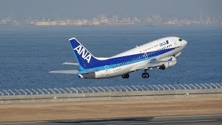 機長のお手振りあり ANAウイングス Boeing 737-54K JA300K 中部国際空港