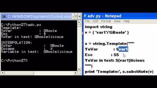 Python string library templates and interpolation