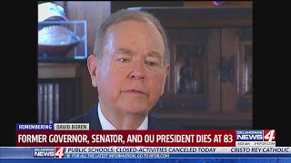 Former Oklahoma Governor David Boren passes away at 83