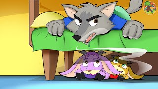 Wolf and Seven Little Goats | KONDOSAN English Fairy Tales & Bedtime Stories for Kids | Cartoon