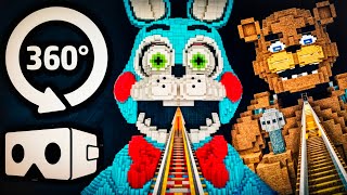 360 VR Roller Coaster FIVE NIGHTS At FREDDY'S | Minecraft 360 VR Video