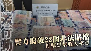 【on.cc東網】警冚港島黑幫22賭檔　拘153人包括外傭南亞假難民