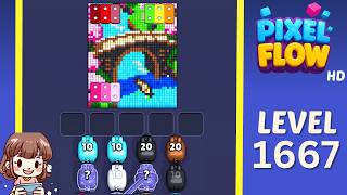 Pixel Flow Level 1667 Solution Walkthrough