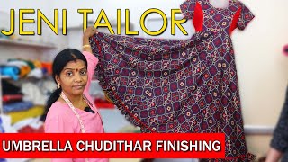 Umbrella chudithar Finishing Work  | அம்பர்லா சுடிதார் Stitching | Jeni