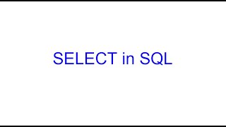SELECT in SQL | SQL Bits | Kovolff