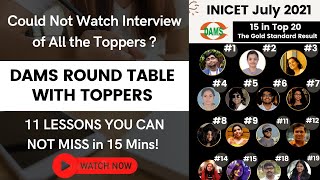 Round Table with INICET Toppers | Learn from them \u0026 be the NEXT winner