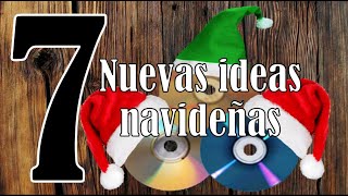 7 NUEVAS IDEAS NAVIDEÑAS CON CD // 7 Christmas crafts // 7 artesanato de natal