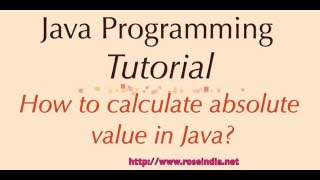 How to calculate absolute value in Java?