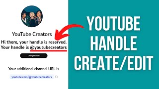 How to change and setup your YouTube Handle