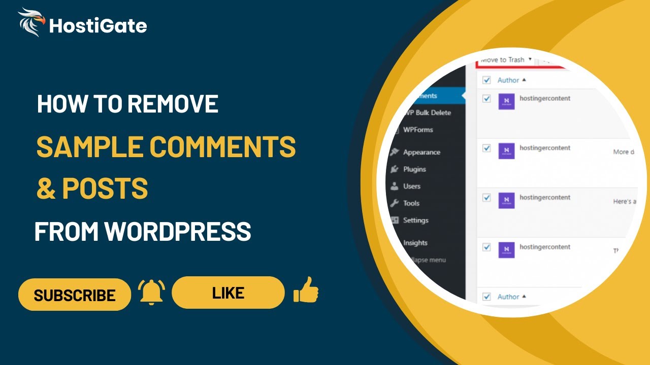 How To Remove Sample Comments And Posts From Wordpress Hostigate