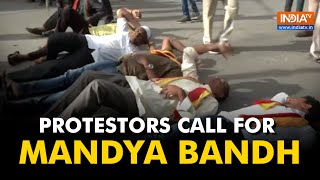 Protestors call for Mandya Bandh, agitate by sleeping on road over Cauvery water dispute