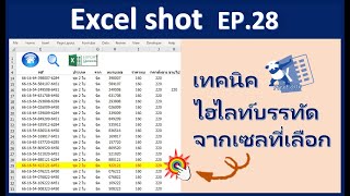 ไฮไลท์บรรทัดอัตโนมัติ [EXCEL_SHOT_EP.28]