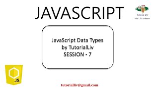 Lecture 6.7: DataTypes in JavaScript | JavaScript Tutorial for Beginners | ECMAScript 2015 | ES6