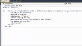 How To Make An Email Sender In Visual Basic