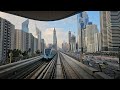 Dubai UAE Wednesday 7:30am Metro ride +walk tour: Burjuman to Dubai Marina (02.07.'24: 4K-UHD)