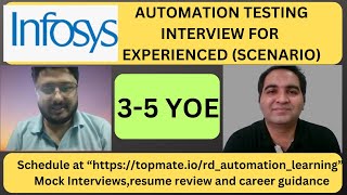 Infosys Automation Testing Interview Experience | Real Time Interview Questions and Answers