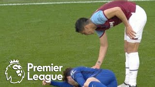 Fabian Balbuena receives red card for foul on Ben Chilwell | Premier League | NBC Sports